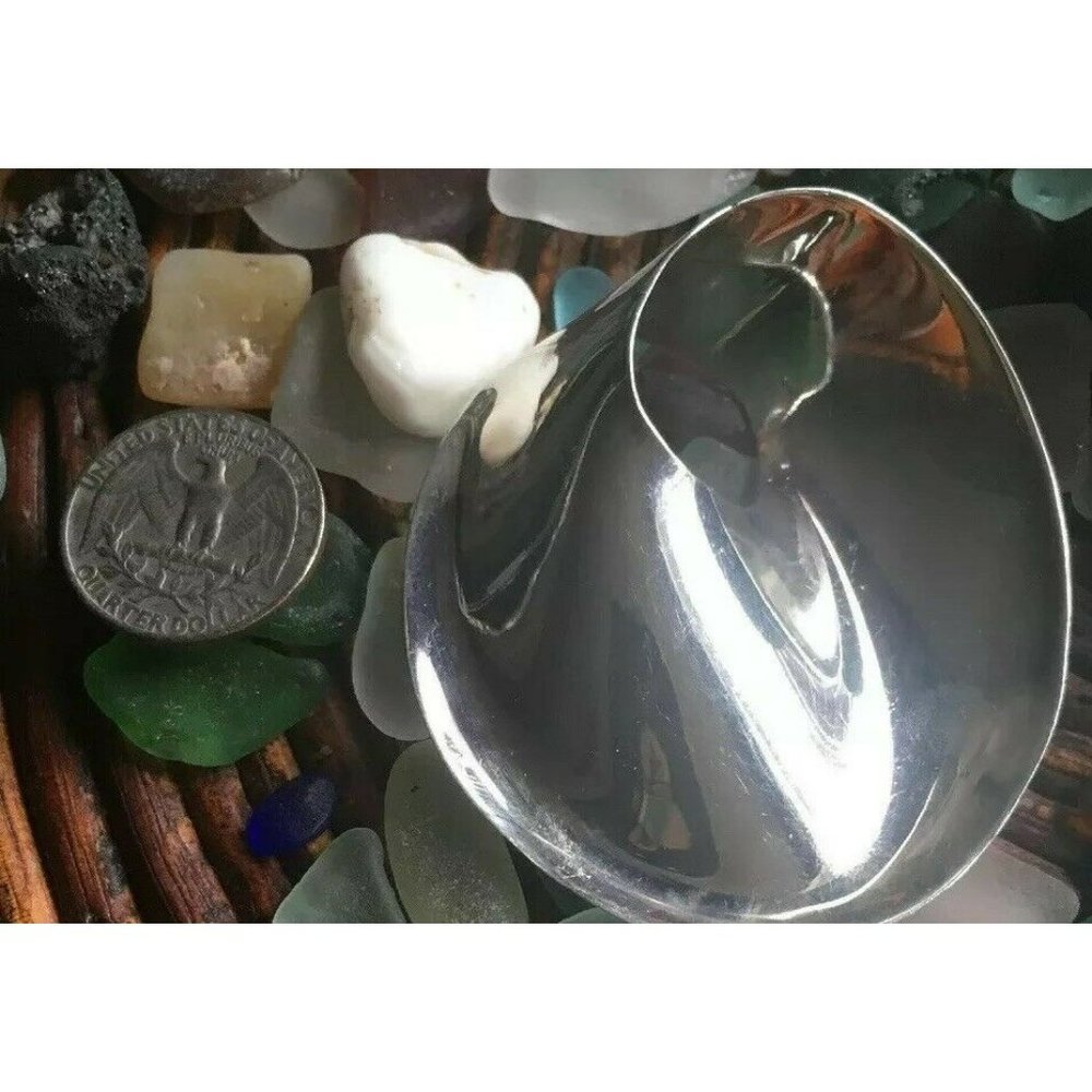 Mid Century Modern Taxco Mexico Signed Sterling 925 Statement Brooch Heavy - Picture 7 of 7